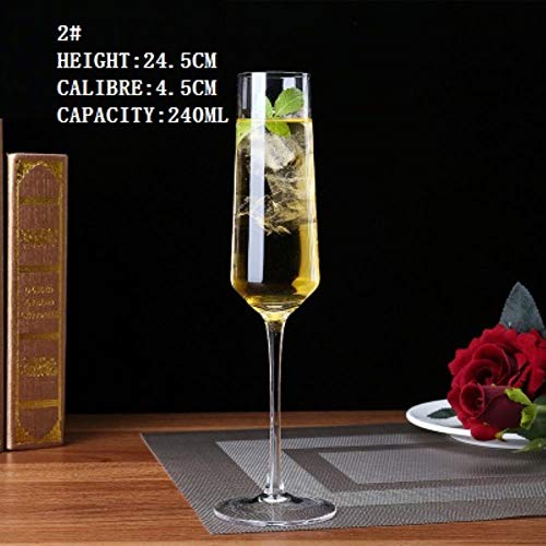 Flautas de champán cristal CXK 012 copas vino tinto cóctel 8