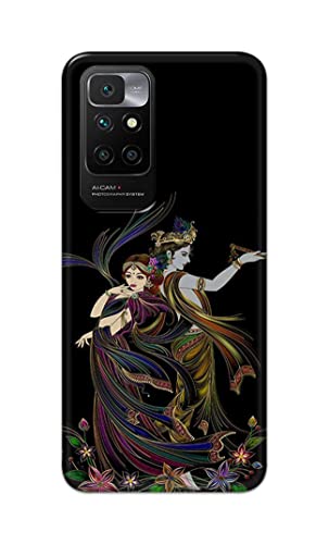 Image of Lord Radha and Krishna Hard Back Case Cover for Redmi 10 Prime Back Cover -(J5) VNS2223