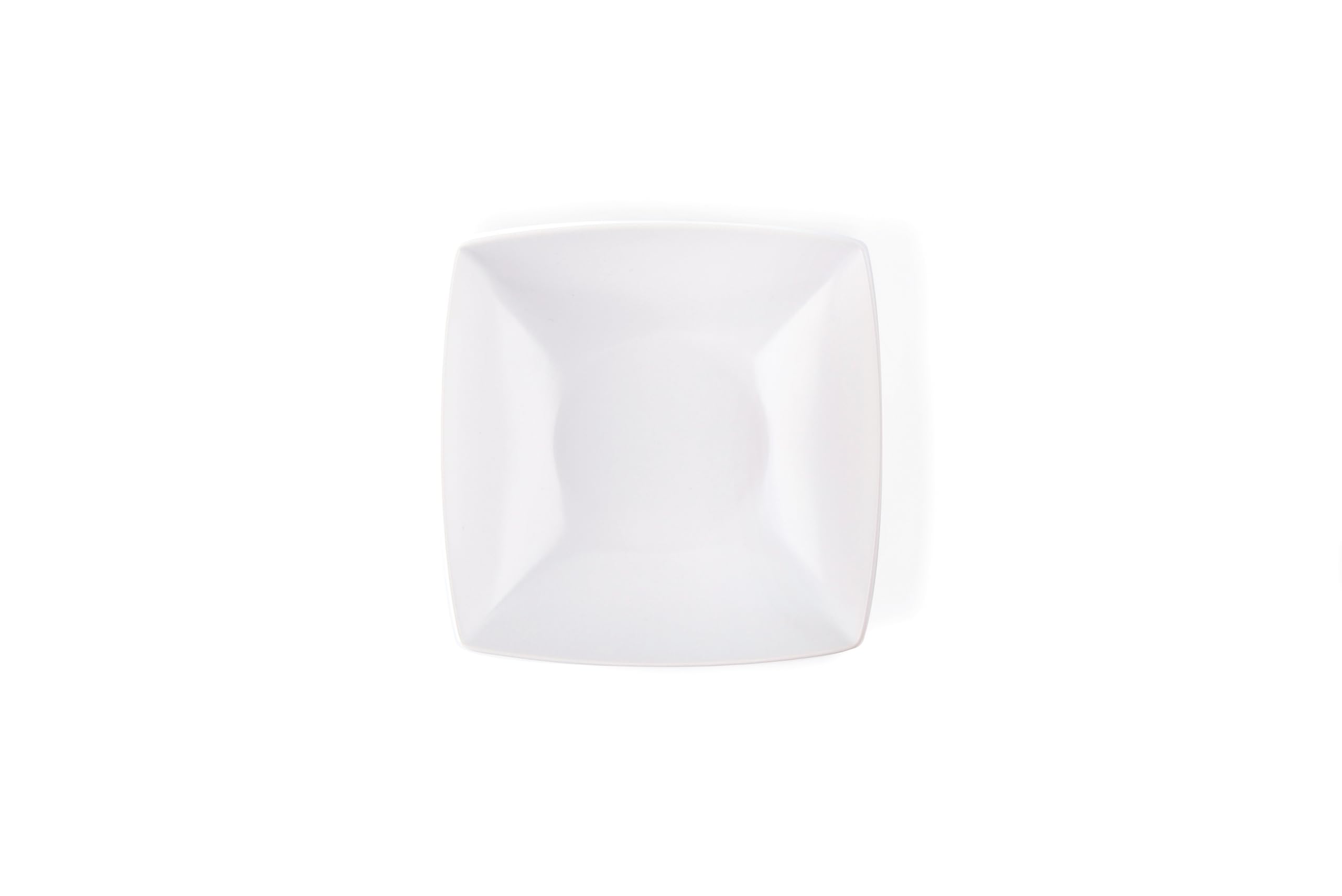 Excelsa Eclipse Set 6 Piatti Fondi Quadrati, Ceramica, Bianco