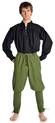 Pantalon Viking en coton haut de gamme avec laçage traditionnel