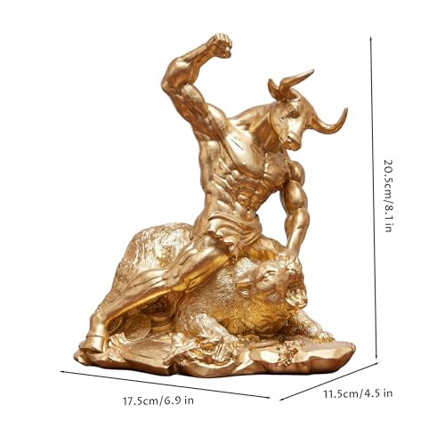 Statue Taureau et d'ours décoration Bourse idéale comme cadeau de motivation