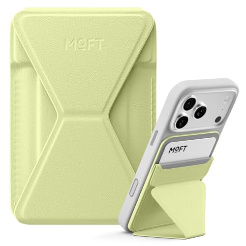 Image of MOFT Magnetic Wallet Stand Compatible with iPhone 16 /15 /14 /13 /12 Series, Angle Adjustment & MOVAS Phone Stand,Light Soft Avocado