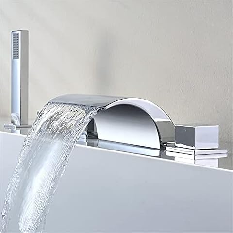 Grifería para bañera SHZICMY iBath con efecto cascada y alcachofa de mano Cover