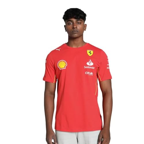 PUMA Camiseta del Equipo Scuderia Ferrari 2026 para Hombre - Rojo Quemado - Tamaño: L