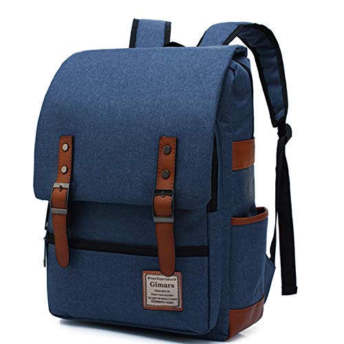 Gimars Mochila Vintage portatil 15.6 Pulgadas Ordenador Ejecutivo Business Escolar Juvenil