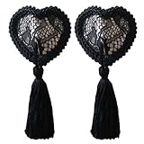 KINGSEVEN Reusable Flower Silicone Pasties Bra Sexy Breast Petals with Tassel