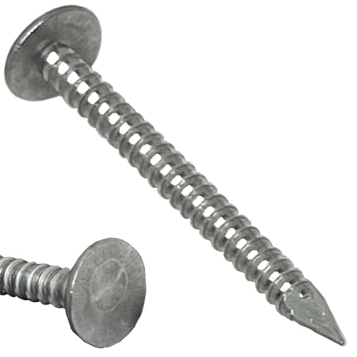 1.25”-RING SHANK ALUMINUM - ROOFING SIDING NAILS - Vinyl & Aluminum Siding & Facia Trim Nail – Aluminum metal secure holding Ring Shank nail – QTY (1000)