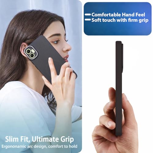 Image of LIRAMARK Rugged Carbon Fibre TPU Armor Silicone Back Cover Case for Samsung Galaxy A06 5G