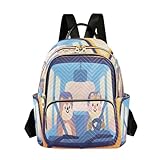 Nexawaveo Mochila acolchada para mujer, estilo vintage, con diseño de gato grande, mochila para laptop de 14 pulgadas, Cute Bears Driving, pequeño, Mochilas de mochila