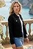 Roman Originals Stretch Jacket for Women UK - Ladies Denim Jean Summer Coat Bengaline Casual Smart Utility Trucker Biker Fitted Classic Work Spring Soft Vintage - Black - Size 16 #1