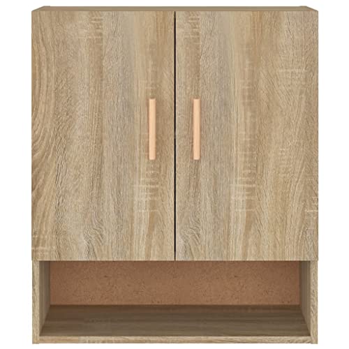 Armario de pared de roble Sonoma de 60 cm con gran almacenamiento y diseño compacto 6