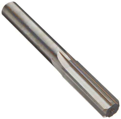 Alvord Polk 827-0 Solid Carbide Reamer, CNC (Short) Length, Straight Flute, Round Shank, Uncoated Finish, Size: #53 Wire Size