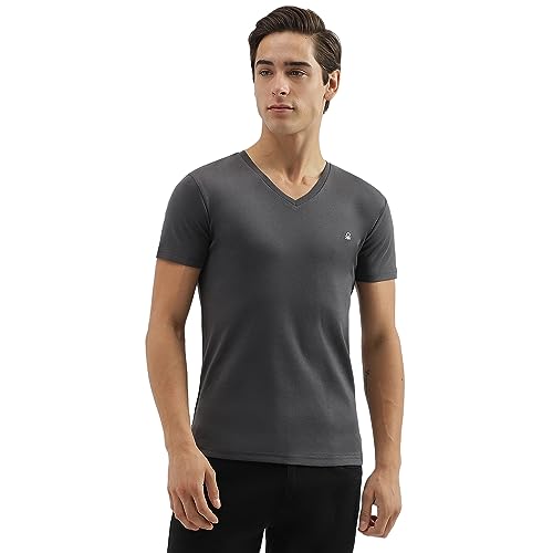 Image of UNITED COLORS OF BENETTON Men's Cotton Solid Regular Fit T-Shirt