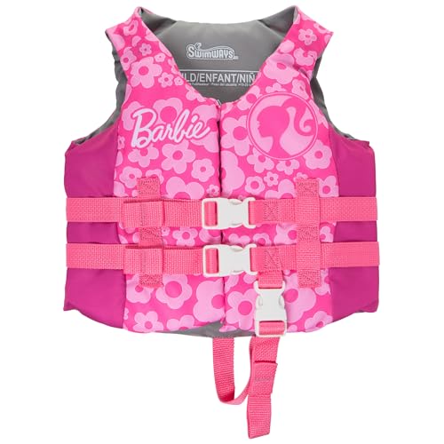 Image of SwimWays Barbie Swim Life Jacket Vest for Kids 33-55 lbs