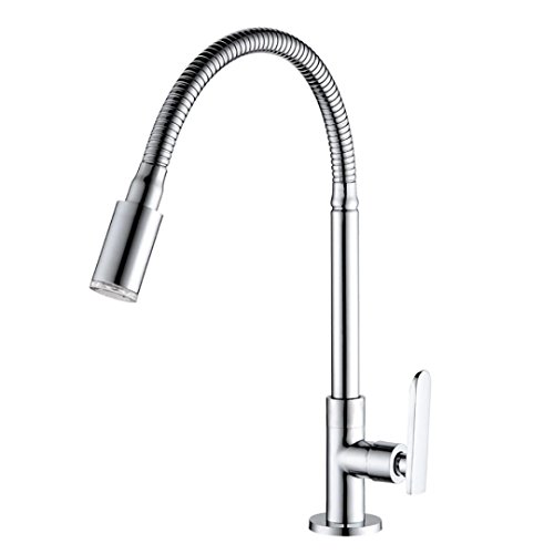 Hunpta@ LED Splash-proof Faucet Water Tap Hydroelectric Power Temperature Sensor Light (Silver)