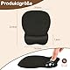 Ergonomisches Mauspad mit Gel-Handgelenklehne, Computer/Laptop Mousepad und Rutschfester PU-Basis, 23.9cm x 20.6cm, Schwarz