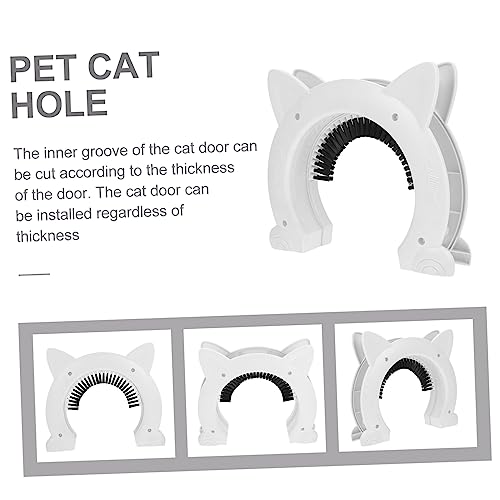 Puerta para gatos y perros COLLBATH de abs blanco para el hogar 8