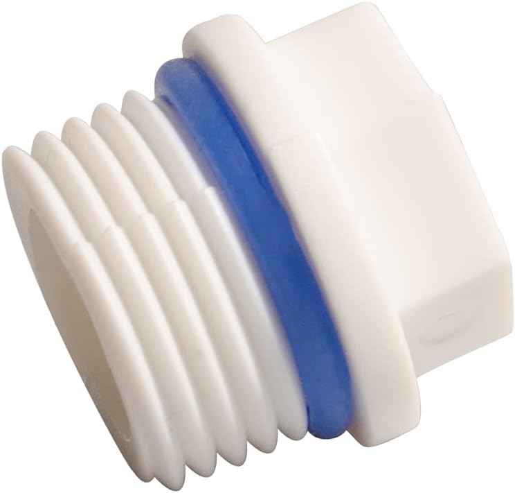 Feelers 1/2" PT Outer Hex Male Threaded PPR Pipe Plug End Cap Garden Hose Water Tubing Stopper Prevent Leakage Choke Fitting, Pack of 5, White