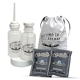Bottoms Up Enemas: Easy-to-Use Disposable Coffee & Saline Enema Kit | Reconstitute with Distilled Water | Organic Ingredients | 10oz Reusable BPA-Free Bottle for in-Home Use