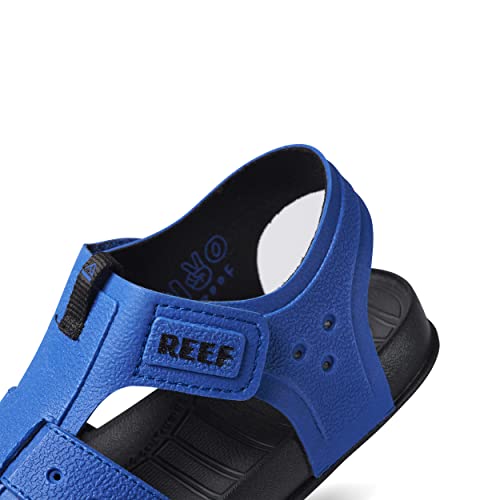 REEF Kids Boys Sandals, Little Water Beachy, Blue/Black, 4 - image 4