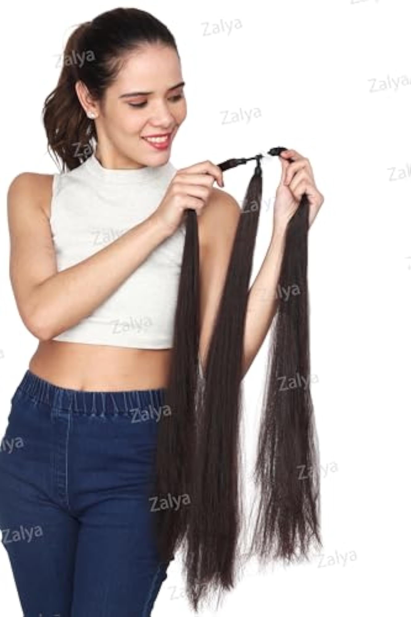 Artificial Long Hair Extensions for Women & Girls, Extra Braid Attach