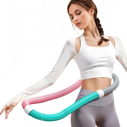 フラフープダイエットフィットネスフィットネスフープソフトバネフラフープPVCソフトバネフラフープ折り畳み式節約空間携帯型静音設計フープトレーニング有酸素運働脂肪燃焼シェイプ 多機能設備 室内設備 男女通用