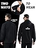 Halfword Windproof Jackets Men Windbreaker Softshell Zip Pockets Detachable Hood Outdoor Hiking Lightweight Waterproof Black XL #1