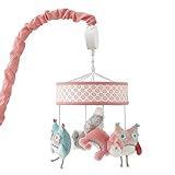Levtex Baby - Fiona Musical Rotating Baby Crib Mobile - Plush Bears and Owls - Grey, Blue, Navy, Tauper, White - Nursery Accessories