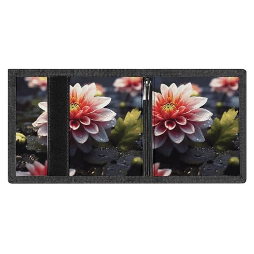 Flower Trifold Wallet for Men - Money Clip Slim Wallets with Multiple Card Slots Minimalist Small Front Pocket Wallet for Everyday Carry4