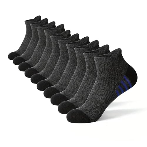 5 Pairs Mens Cushion Ankle Socks Men 10 Pack Low Cut Comfort Breathable Casual Socks Outdoor Sweat-absorbing Sock