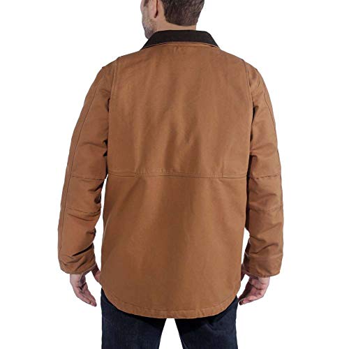 Image of Carhartt Men's Full Swing Relaxed Fit Washed Duck Insulated Traditional Coat-Carhartt Brown-2X-Large