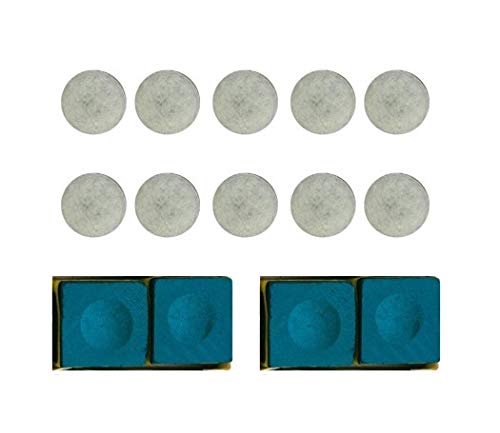 JBB Combo of Snooker Cue Tip Grey in 9mm Size (10 Pcs) and Billiard Chalk Blue (4 Pcs) (B07QVNSLF5) Amazon Price History, Amazon Price Tracker