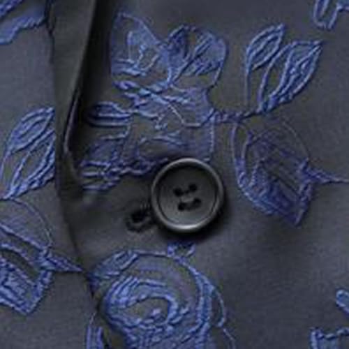 Mens Floral Tuxedo Jacket Paisley Embroidered Shawl Lapel Stylish Dress Suit Blazer Jacket for Dinner Prom Wedding 5