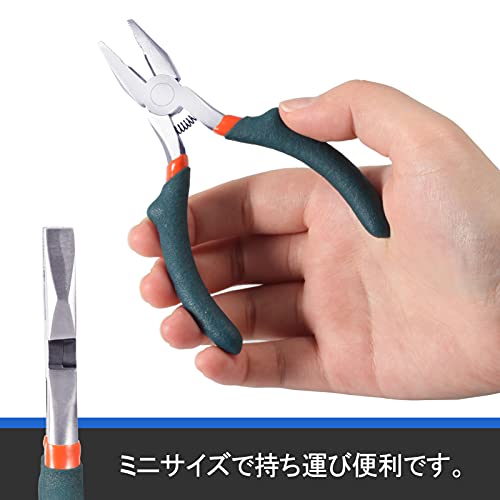 Image of 5 Inches Combination Pliers with Wire Cutters Mini Lineman's Pliers with Wire Stripper Convex Shoulder Small Wire Cutting Pliers for Beading Jewelry Making Multi Use Handcraft DIY Tool