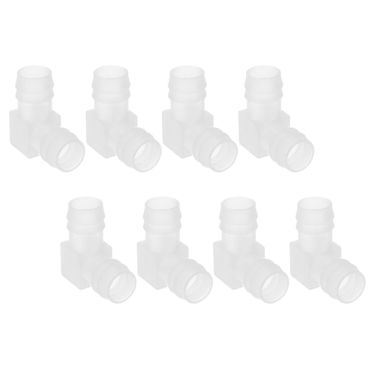 HEALEEP Elbow Pipe Fitting Connector Set 8 Pcs Plastic Elbow Hose 90 Degree Smooth Surface Easy to Use