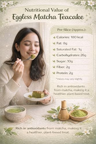 Image of MOM'S BAKERY Matcha Cake 250g | Soft & Moist Green Tea Sponge Cake | Freshly Baked Bakery Style Dessert | Rich Flavor Eggless | Soft & Moist Tea Cake | Made with Premium T45 Flour | Home Baked | No Egg, Vegetarian | Perfect for Tea Time & Snacking