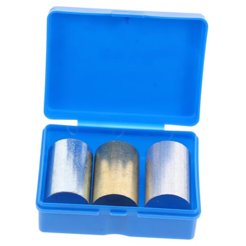 Cilindros de aluminio para medición de masa y volumen exacto en clases de física 3 uds