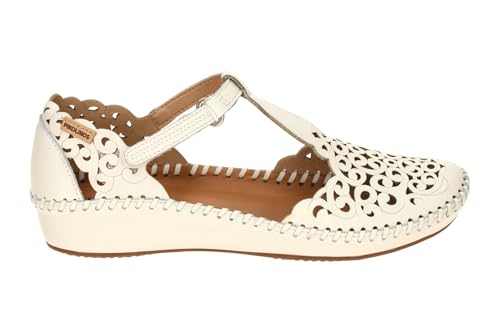 Image of Pikolinos ALDAYA Leather Loafers for Women, white, 7.5 /8