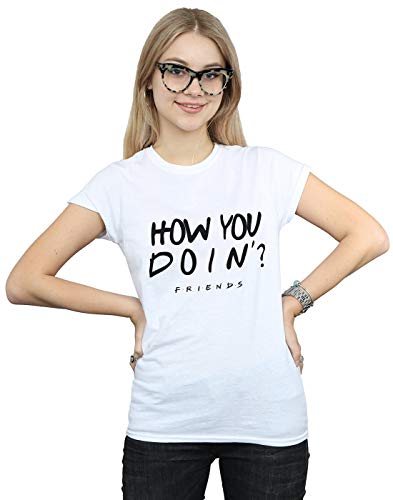 Absolute Cult Friends Women's How You Doin? T-Shirt White Medium