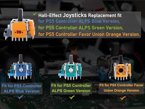 Image of TCOS TECH PS5 Controller Hall Effect 3D Analog Stick , Hall Effect 3D Analog Sensor Joystick Module Replacement for PS5 Controller, PlayStation5 Controller Analog Stick Analog Sensor Potentiometer - 2pcs