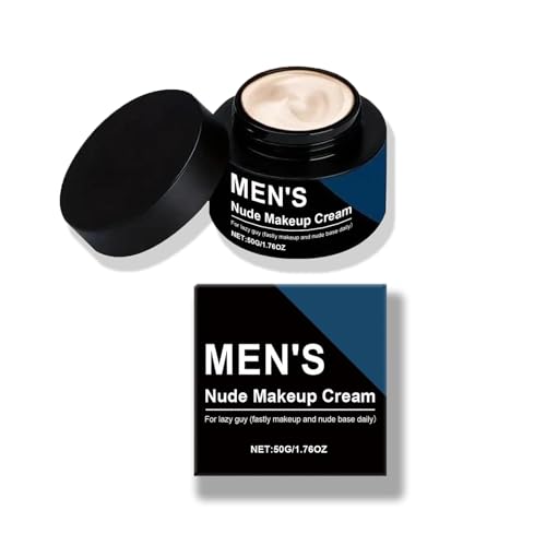 Männer Nude Make-up Creme mit Sheabutter, Leichter Farbkorrektor für Natürlichen Teint, Wasserdichte Tagespflege, Mattierender Effekt gegen Glänzen, Einfache Anwendung (1pc)