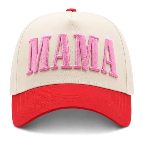 YQZUWUXE Valentines Day Gifts for Mama Womens Cute Hats Mothers Day New Mom Gifts Pink Trucker Hat 2026 Spring Fashion Outfits Red