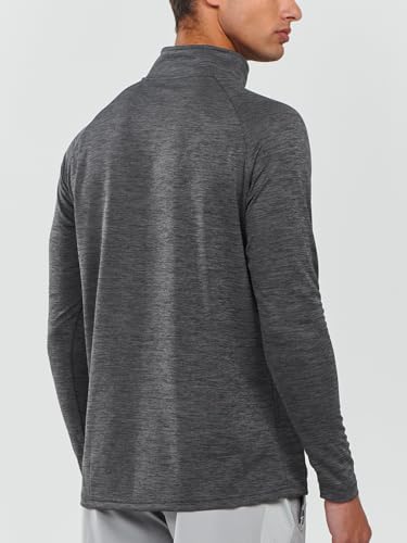 Image of NORTHYARD Men's Quarter Zip Pullover Athletic Running Shirt Long Sleeve