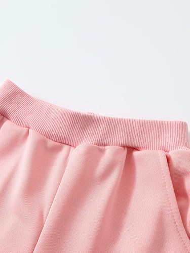 Jolyshlid Calças de moletom para meninas – Pacote com 3 calças atléticas de cintura alta com bolsos