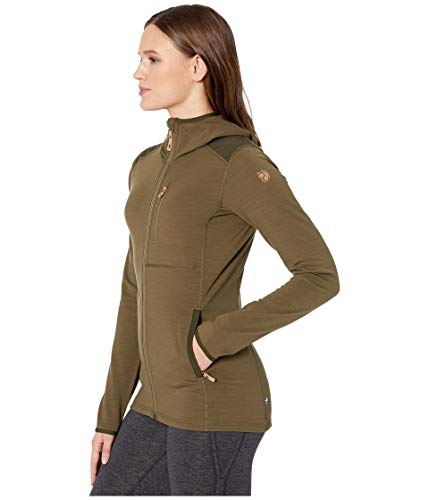 Image of Fjallraven Keb Fleece Hoodie - Women's Laurel Green /Deep Forest 2X-Small