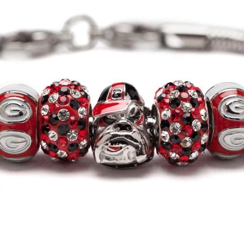 University Of Georgia Charm | Uga Bulldogs Bead Charm | Officially Licensed University Of Georgia Jewelry | Uga Bulldogs | Uga Charms | Uga Jewelry | Stainless Steel #TOP2