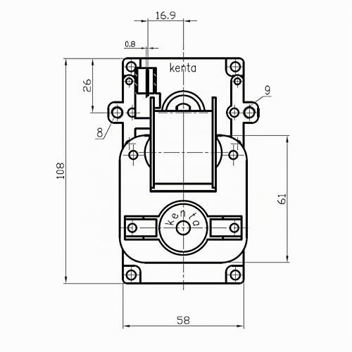 Easyricambi - Motorreductor para estufa de pellets KENTA K9115005, 1,5 rpm, eje de 8,5 mm, motor para carga de pellets