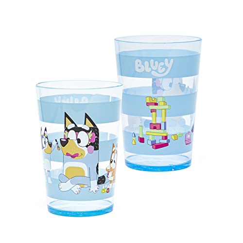 Image of Zak Designs Bluey Nesting Tumbler Set Includes Durable Plastic Cups with Variety Artwork, Fun Drinkware is Perfect for Kids (14.5 oz, 4-Pack, Non-BPA)