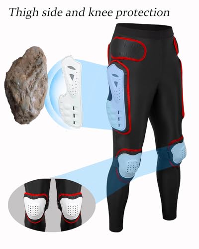 Motorcycle Riding Pant - Adult Youth Motocross Protectvie Gear, Dirt Bike Gear Pant with Armor for ATV Cyling Skateboard