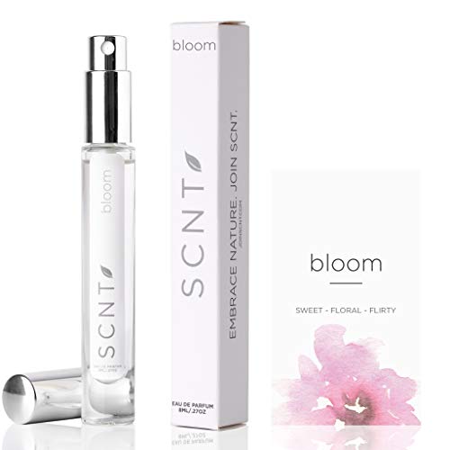 SCNT - All Natural Eau De Parfum Spray - Paraben Free, Vegan, Cruelty Free, Botanical Based, Travel Friendly, Phthalate Free, Synthetic Free, Long Lasting Women’s Fragrance (Bloom - 8 Ml)
